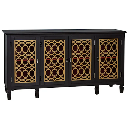 Imperial Sun Console with Gold Leaf Fretwork Grilles